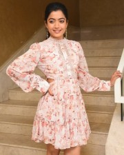 Beautiful Rashmika Mandanna Floral Dress Pictures