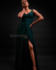 Beautiful Rashmika Mandanna Green Dress Photoshoot Pictures