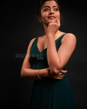 Beautiful Rashmika Mandanna Green Dress Photoshoot Pictures