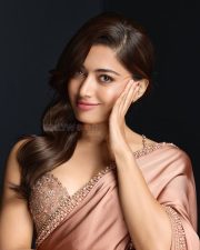 Beautiful Rashmika Mandanna in a Nude Peach Saree with an Embroidered Blouse Pictures 04 Beautiful Rashmika Mandanna in a Nude Peach Saree with an Embroidered Blouse Pictures 04