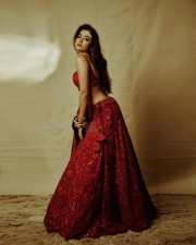 Beautiful Rashmika Mandanna in a Red Dress Photoshoot Pictures 01