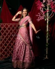 Beautiful Regina Cassandra in a Traditional Pink Lehenga Photos 02