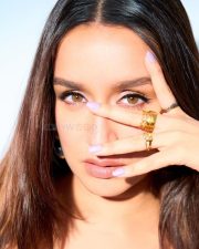 Beautiful Shraddha Kapoor in a Sky Blue Sleeveless Gown Pictures 03