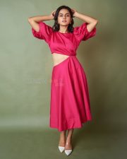 Beautiful Shraddha Srinath in a Pink Cutout Dress Photos 03