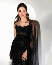 Beautiful Tamannaah Bhatia in a Black Transparent Dress Pictures 01
