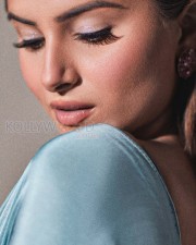 Beautiful Tara Sutaria in a Royal Blue Saree Photos 03