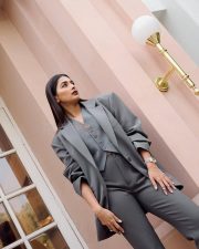 Bold Beautiful and Bossy Pooja Hedge in a Sleek Grey Suit Photos 05 Bold Beautiful and Bossy Pooja Hedge in a Sleek Grey Suit Photos 05