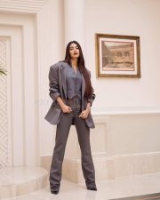 Bold Beautiful and Bossy Pooja Hedge in a Sleek Grey Suit Photos 07 Bold Beautiful and Bossy Pooja Hedge in a Sleek Grey Suit Photos 07