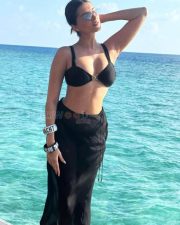 Bold Tara Sutaria in a Black Bikini Top with a Sheer Skirt Photos 02