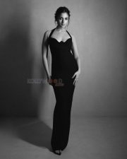 Bollywood Actress in a Black Vintage Herv L ger Halter Neck Gown Photos 09