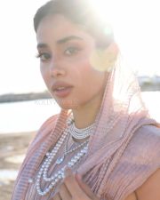 Breathtaking Janhvi Kapoor in a Metallic Tissue Skirt with an Embroidered Corset at Cannes Film Festival Pictures 04
