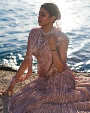 Breathtaking Janhvi Kapoor in a Metallic Tissue Skirt with an Embroidered Corset at Cannes Film Festival Pictures 08
