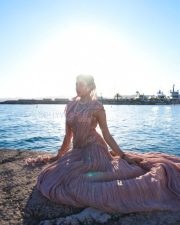 Breathtaking Janhvi Kapoor in a Metallic Tissue Skirt with an Embroidered Corset at Cannes Film Festival Pictures 09