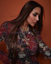 Breathtaking Malaika Arora in a Red Embellished Bodycon Dress Photos 01