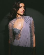 Breathtaking Samantha in a Lavender Pre Draped Saree with a Bustier Style Blouse Pictures 03