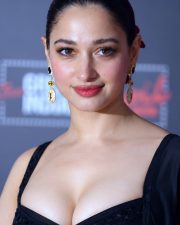 Breathtaking Tamannaah Bhatia Cleavage in a Black Embroidered Sweetheart Dress Photos 04 Breathtaking Tamannaah Bhatia Cleavage in a Black Embroidered Sweetheart Dress Photos 04
