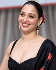 Breathtaking Tamannaah Bhatia Cleavage in a Black Embroidered Sweetheart Dress Photos 05 Breathtaking Tamannaah Bhatia Cleavage in a Black Embroidered Sweetheart Dress Photos 05