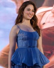 Bubbly Actress Tamanna Bhatia in a Blue Ruffled Spaghetti Strap Peplum Dress Photos 02 Bubbly Actress Tamanna Bhatia in a Blue Ruffled Spaghetti Strap Peplum Dress Photos 02
