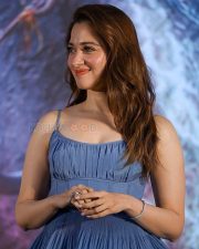 Bubbly Actress Tamanna Bhatia in a Blue Ruffled Spaghetti Strap Peplum Dress Photos 03 Bubbly Actress Tamanna Bhatia in a Blue Ruffled Spaghetti Strap Peplum Dress Photos 03