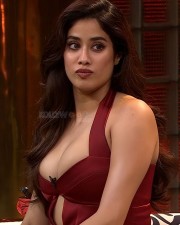 Busty Beauty Janhvi Kapoor at Koffee With Karan TV Show Pictures 01