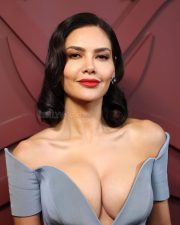 Captivating Actress Esha Gupta in a Gray Satin Dress Photos 04