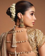Captivating Janhvi Kapoor in a Golden Half Saree with a Classic Dori Blouse Pictures 04