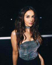 Captivating Rakul Preet Singh in a Metallic Tank Top and Black Slit Skirt Pictures 02