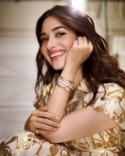 Captivating Tamannaah Bhatia in a Gold Embroidered Ivory Gown Pictures 01