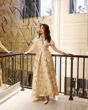 Captivating Tamannaah Bhatia in a Gold Embroidered Ivory Gown Pictures 02