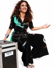 Charismatic Actress Keerthy Suresh in a Black graphic printed jumpsuit Photos 02 Charismatic Actress Keerthy Suresh in a Black graphic printed jumpsuit Photos 02