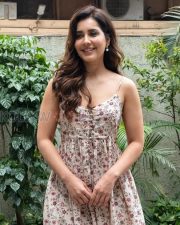 Charming Actress Raashi Khanna in a Cream Floral Spaghetti Strap Midi Dress Photos 01 Charming Actress Raashi Khanna in a Cream Floral Spaghetti Strap Midi Dress Photos 01