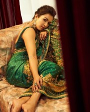 Charming Catherine Tresa in a Green Saree Photoshoot Stills 02