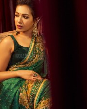 Charming Catherine Tresa in a Green Saree Photoshoot Stills 03