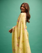 Charming Kriti Kharbanda in a Lemon Yellow Saree with an Off White Floral Printed Blouse Photos 03