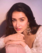 Charming Shraddha Kapoor in an Off White Anarkali Photos 04