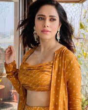 Chhorii 2 Actress Nushrratt Bharuccha in a Mustard Lehenga Set Photos 03