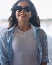 Chic Actress Rashmika Mandanna in a White Tee and Blue Open Shirt and Jeans Photos 04 Chic Actress Rashmika Mandanna in a White Tee and Blue Open Shirt and Jeans Photos 04