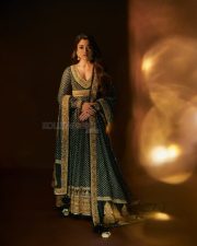 Cocktail 2 Actress Rashmika Mandanna in a Black and Gold Anarkali Suit Photos 01