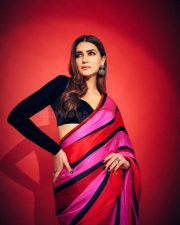 Colorful Kriti Sanon in a Vibrant Manish Malhotra Saree Photos 07 Colorful Kriti Sanon in a Vibrant Manish Malhotra Saree Photos 07