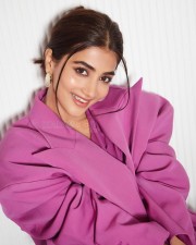 Cute Pooja Hegde in a Pink Dress Photos 02