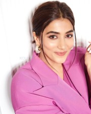 Cute Pooja Hegde in a Pink Dress Photos 03