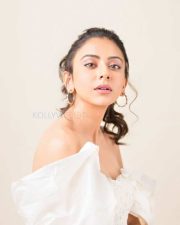 Cute Rakul Preet Singh in a White Dress Pic 01