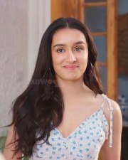 Cute Shraddha Kapoor in a Floral Mini Tie Shoulder Cami Dress Pictures 01
