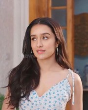 Cute Shraddha Kapoor in a Floral Mini Tie Shoulder Cami Dress Pictures 03