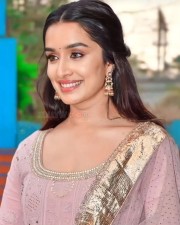 Cute Shraddha Kapoor in a Traditional Salwar Kameez Photos 03