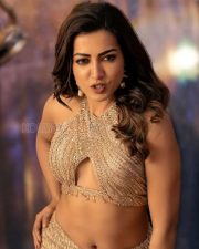 Dazzling Actress Catherine Tresa in a Gold Sequined Halter Lehenga Photos 01 Dazzling Actress Catherine Tresa in a Gold Sequined Halter Lehenga Photos 01