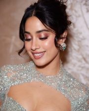 Dazzling Actress Janhvi Kapoor in a Silver Embellished Lehenga Photos 02