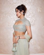 Dazzling Actress Janhvi Kapoor in a Silver Embellished Lehenga Photos 04