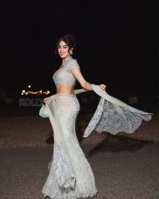 Dazzling Actress Janhvi Kapoor in a Silver Embellished Lehenga Photos 06