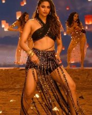 Dazzling Actress Keerthy Suresh in a Black Gold Sequin Dance Lehenga Photos 04